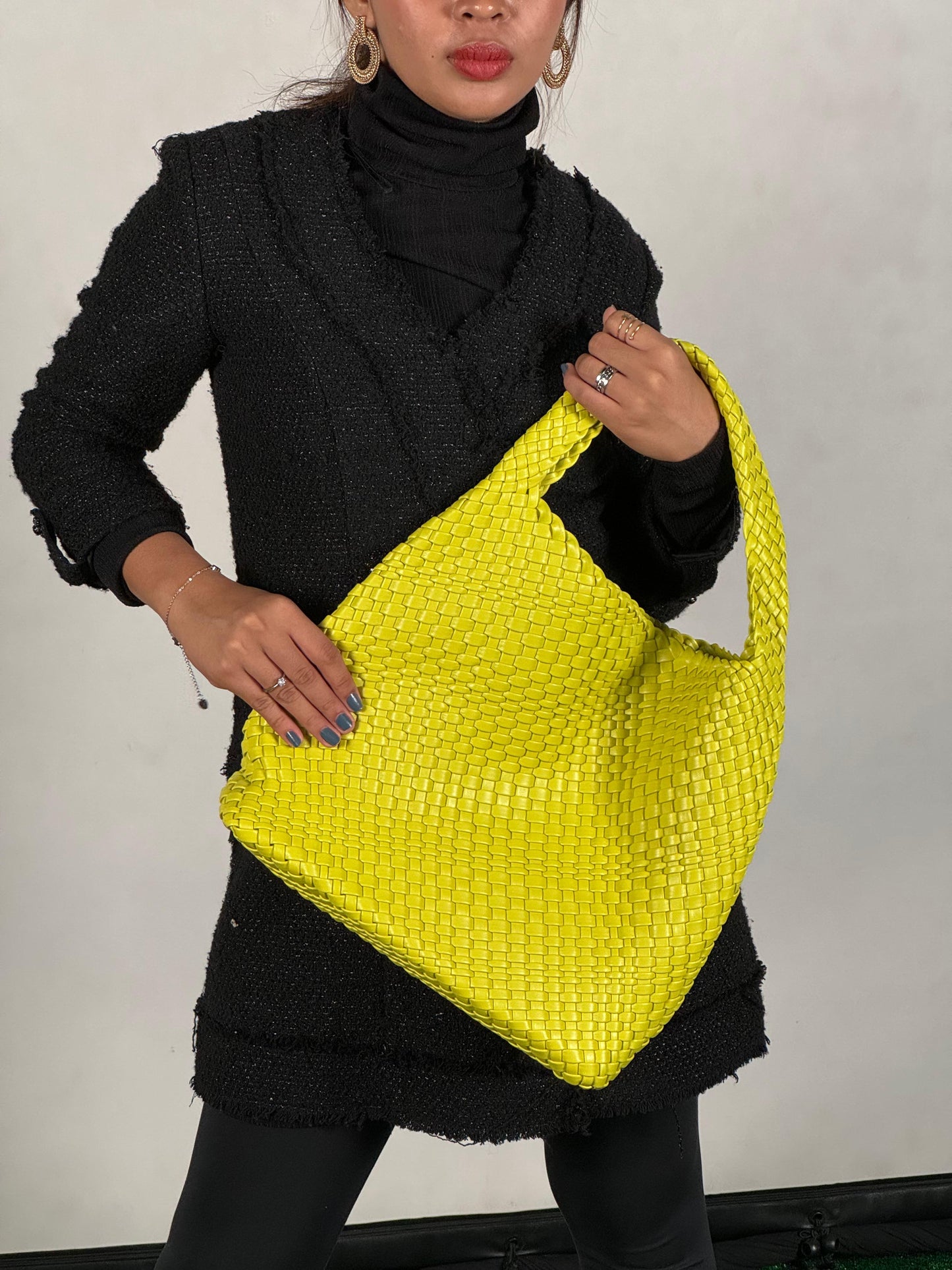 YELLOW GREEN LARGE BINDLE BAG