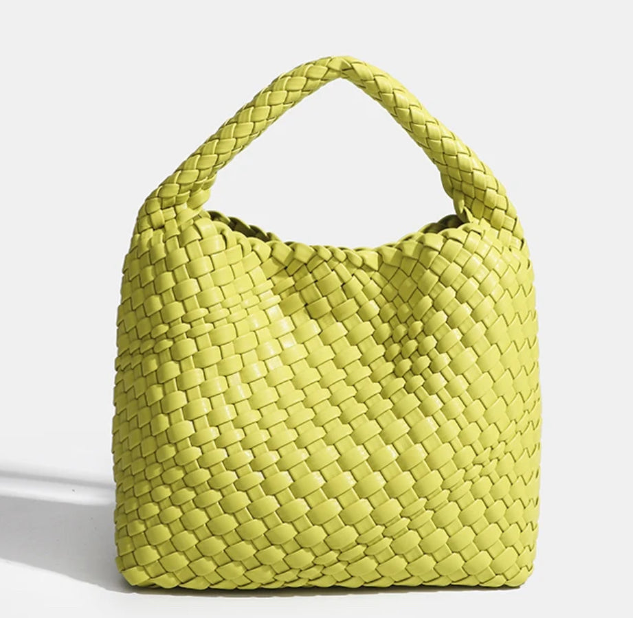 YELLOW GREEN MIDI BINDLE BAG