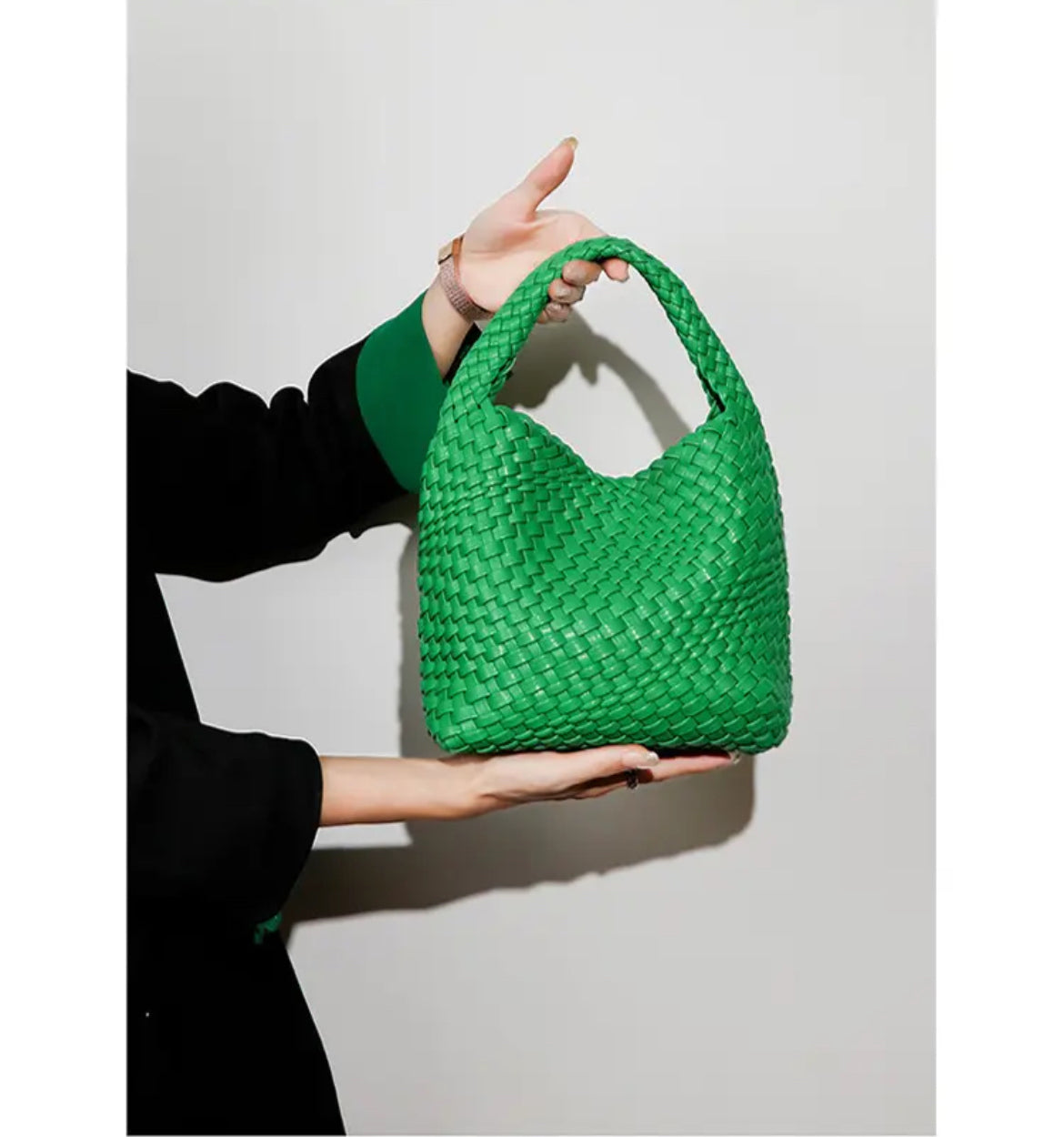 GREEN MIDI BINDLE BAG