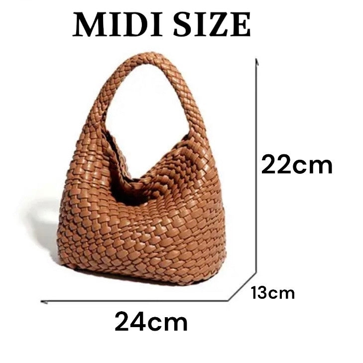 BROWN MIDI BINDLE BAG