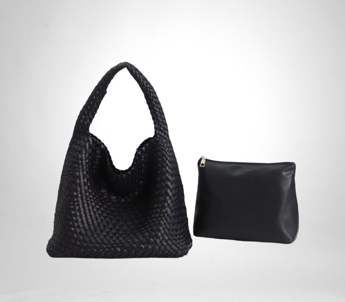 BLACK LARGE BINDLE BAG