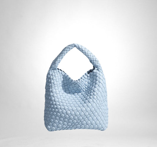 LIGHT BLUE MIDI BINDLE BAG