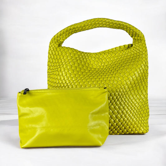 YELLOW GREEN MIDI BINDLE BAG