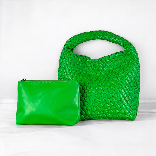 GREEN MIDI BINDLE BAG