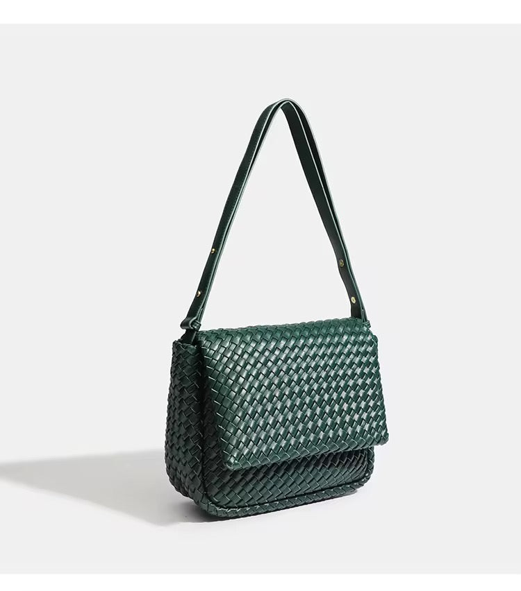 FLAP GREEN LARGE BAG