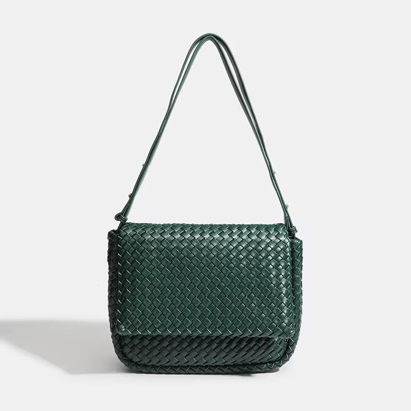 FLAP GREEN LARGE BAG