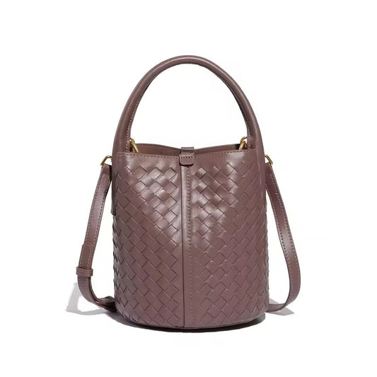 BUCKET LEATHER BAG MAUVE