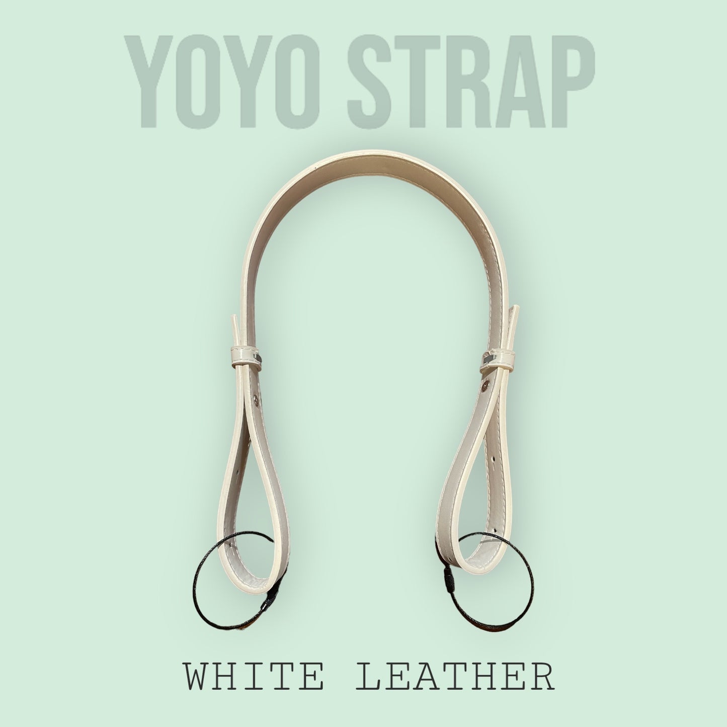 WHITE SHORT LEATHER STRAP