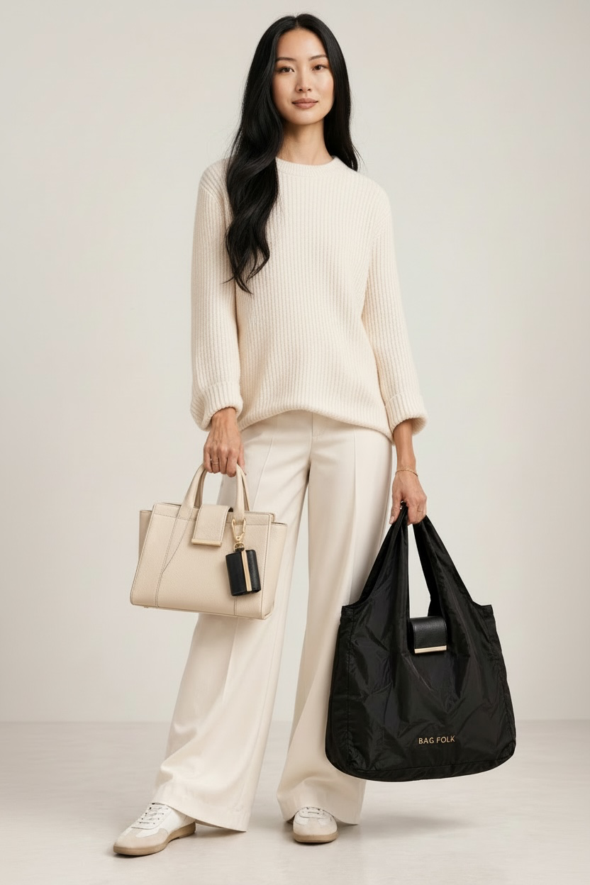 Meri Foldable Clip Tote Bag